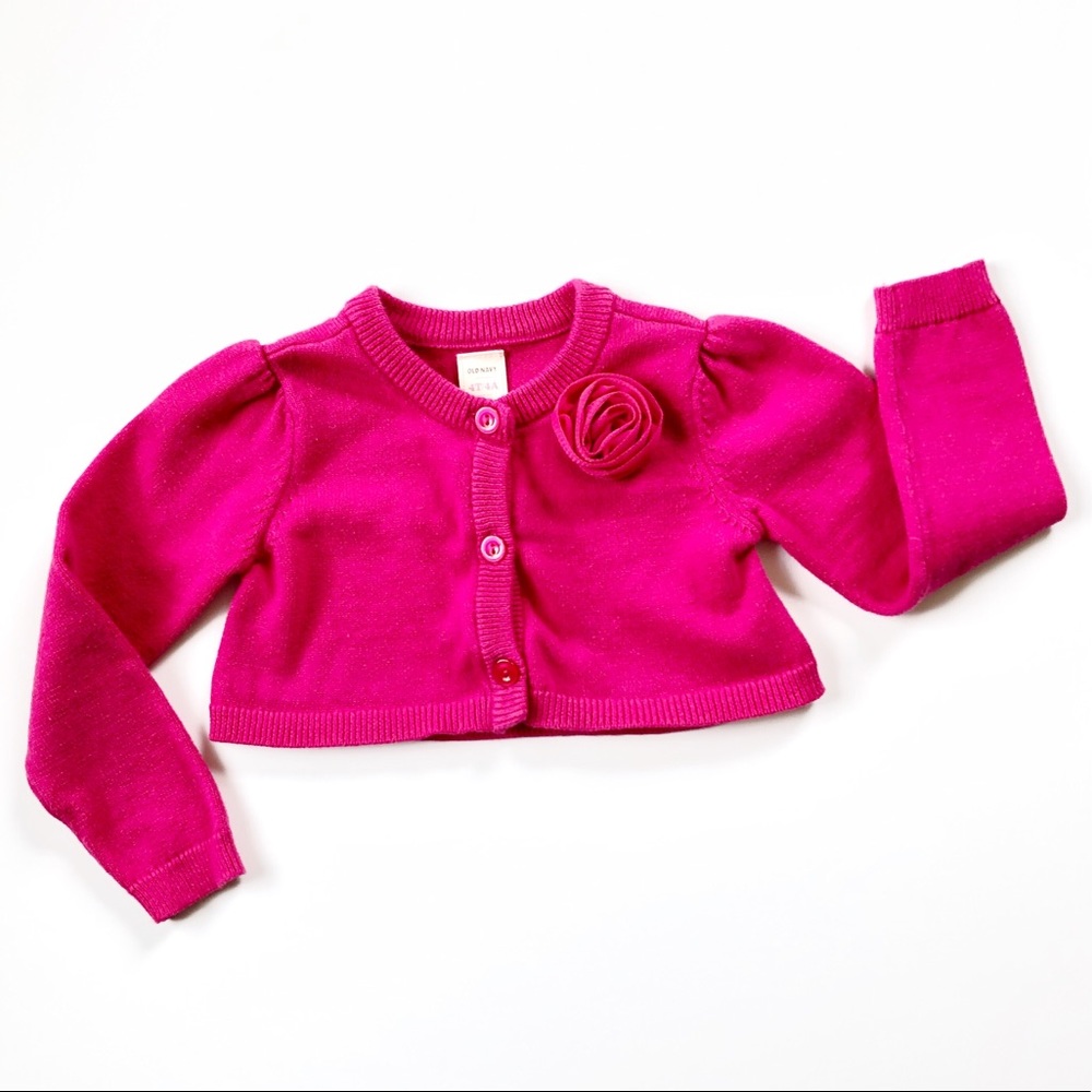 Old Navy Pink Cropped Cardigan Size 4T